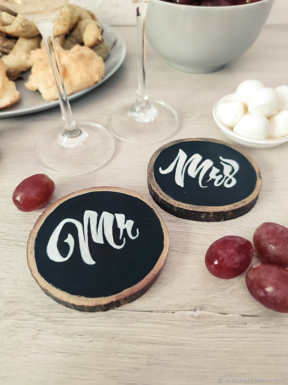 Подставки под холодные напитки "Mr&Mrs", Подставки для бутылок и бокалов, Москва,  Фото №1