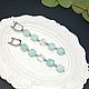 Серьги из мятного кварца и горного хрусталя. Серьги классические. Serene stones. Интернет-магазин Ярмарка Мастеров.  Фото №2