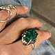 Кольцо с Диоптазом Ашерит серебро 925 пробы с чернением. Кольца. Jeweller -Danil. Ярмарка Мастеров.  Фото №6