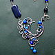Necklace Downton Abbey (variant of blue). Necklace. color of magic. My Livemaster. Фото №5