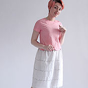 Одежда handmade. Livemaster - original item The skirt with embroidery and sequins on the hard lining. Handmade.