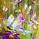 Butterflies in the meadow oil painting, Pictures, Moscow,  Фото №1