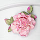 brooches: marshmallow rose. Rose leather decoration. Brooches. lanssveta. Online shopping on My Livemaster.  Фото №2