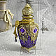 VIOLET perfume and oil bottle. Aromatic diffusers. Decoupage. My Livemaster. Фото №4