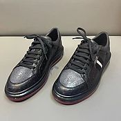 Обувь ручной работы handmade. Livemaster - original item Sneakers made of polished stingray leather and genuine ostrich leather.. Handmade.