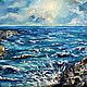 "Стихия. Вода и Земля", картина масло, море, скалы, Картины, Тюмень,  Фото №1