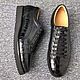 Sneakers made of crocodile leather, in black. Training shoes. SHOES&BAGS. Online shopping on My Livemaster.  Фото №2