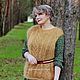 Вязанный жилет , джемпер без рукавов " Строгая элегантность". Жилеты. Наталья  Пуховая Мастерская (puhovyiy-master). Ярмарка Мастеров.  Фото №8