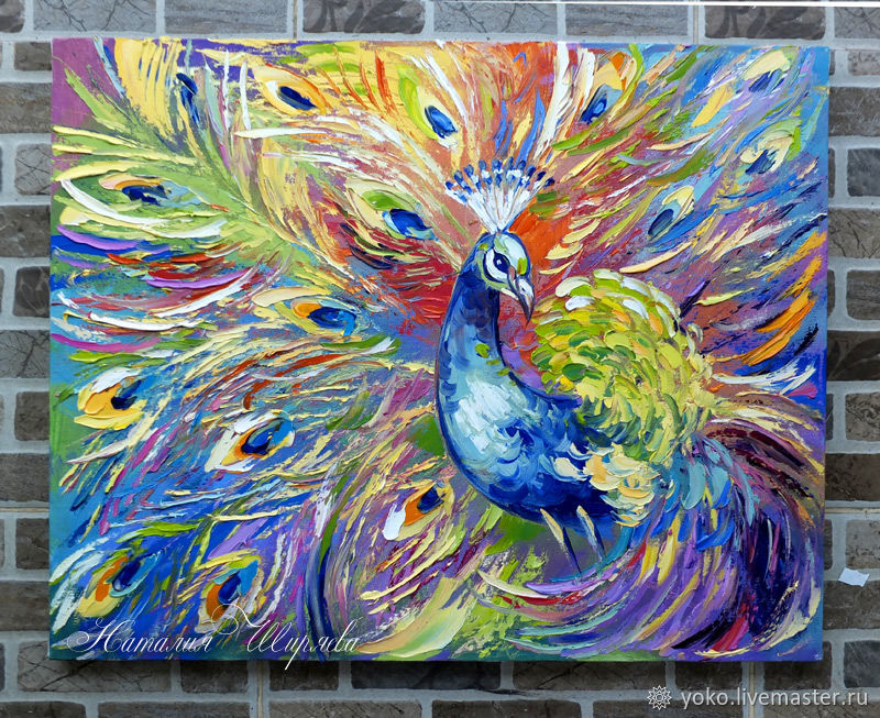 The picture Golden Peacock oil painting peacock, Pictures, Voronezh,  Фото №1