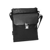 Сумки и аксессуары handmade. Livemaster - original item Men`s bag: Men`s Leather Bag Black Tablet Mod. C54k-111. Handmade.