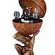 Order Globe bar floor 'Atlant' sphere 42 cm. H-Present more, than a gift!. Livemaster. . Stand for bottles and glasses Фото №3