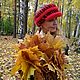 Повязка меховая Красная, из норки. Кепи из меха, осенняя, норковая. Повязки. tais-fur (изделия из меха и кожи). Интернет-магазин Ярмарка Мастеров.  Фото №2
