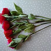 Цветы и флористика handmade. Livemaster - original item Bouquet of five roses. Handmade.