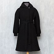 Одежда handmade. Livemaster - original item Raglan winter coat, hood, belt, wool. Handmade.