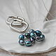 Blue Pearl Hoop Earrings. Congo earrings. 'A.Belfort jewerly'. Online shopping on My Livemaster.  Фото №2
