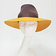 Fedora Two-tone Hat. Cappuccino color /Yellow. Hats1. Exclusive HATS. LANA ANISIMOVA.. Online shopping on My Livemaster.  Фото №2
