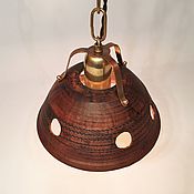 Для дома и интерьера handmade. Livemaster - original item Ceramic lamp with brass suspension chain. Handmade.