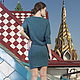 Order Dress Lotus turquoise blue, Jersey dress, dress warm Angora. Voielle. Livemaster. . Dresses Фото №3