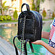 Black Star Python skin backpack. Backpacks. exotiqpython. My Livemaster. Фото №4