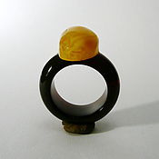 Украшения handmade. Livemaster - original item Ring made of amber. size 18.5-19. Handmade.