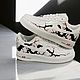 Кроссовки белые,кастом кроссовок Nike Air Force,унисекс,ручная роспись. Кроссовки. Olgavolgoart. Роспись одежды и обуви. Кастом. Интернет-магазин Ярмарка Мастеров.  Фото №2