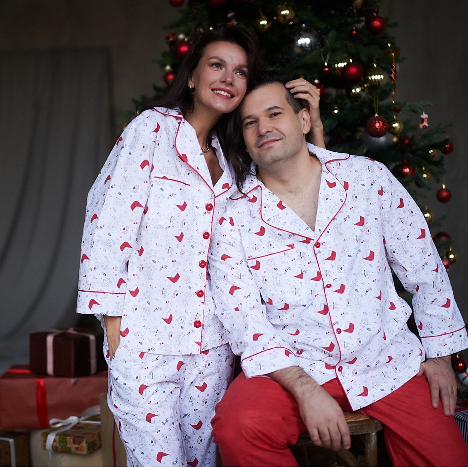 Фэмили пижамы новогодние