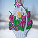 The decoration on the window Spring bouquet, Suspension, Samara,  Фото №1