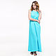 Turquoise sundress made of 100% linen. Dresses. etnoart. Online shopping on My Livemaster.  Фото №2