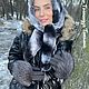 Косынка на голову из меха рекса под шиншиллу. Косынки. Татьяна Гогошидзе (tf_fur_workshop). Ярмарка Мастеров.  Фото №4