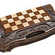 Chess backgammon carved 'Fetis' 50, Harutyunyan. Backgammon and checkers. H-Present more, than a gift!. My Livemaster. Фото №4