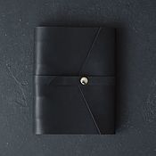 Канцелярские товары handmade. Livemaster - original item Leather notebook with magnetic button genuine leather Crazy Horse. Handmade.