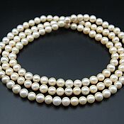 Работы для детей, ручной работы. Ярмарка Мастеров - ручная работа Beads made of natural light gold class AAA pearls, d 9 mm. Handmade.