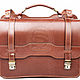 Men's leather briefcase 'Avantage' brown, Men\'s bag, St. Petersburg,  Фото №1