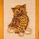 amber picture owl. handmade. gift student, gift for student, gift for teacher's day. a symbol of wisdom. the teacher's day.
