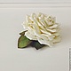 Barrette brooch White rose. Brooches. Happypeony. Online shopping on My Livemaster.  Фото №2