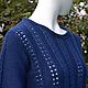 Knitted pullover ' Blue'. Pullover handmade. Pullover Sweaters. DominikaSamara. Online shopping on My Livemaster.  Фото №2