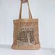 Straw bag mesh. Handmade raffia string bag. beach bag. String bag. ElenBez. Ярмарка Мастеров.  Фото №4