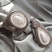 Украшения handmade. Livemaster - original item Jewelry sets: Pale grey chalcedony. Handmade.