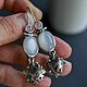 Silver earrings with natural stones, silver earrings. Earrings. Natali Batalova. Online shopping on My Livemaster.  Фото №2