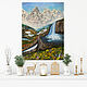  Oil painting Place of Power Snow in the Mountains. Waterfall. Mountain river. Pictures. sharaeva-elena. Online shopping on My Livemaster.  Фото №2