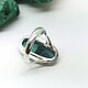 Ring: Ring with malachite 'Silk ribbon', silver. Rings. EdGems jewerly. My Livemaster. Фото №6