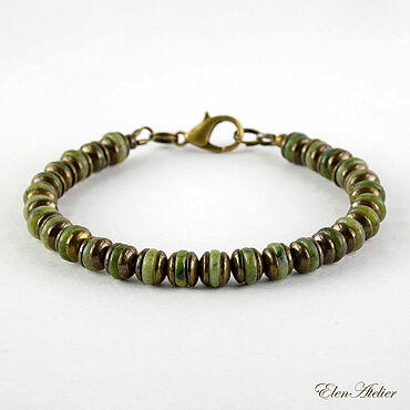 Украшения ручной работы. Ярмарка Мастеров - ручная работа Браслет из натурального нефрита. Браслет из натуральных камней. Handmade.