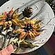 Барельеф с рудбекией. Панно. Картины Регины Куюковой. Ярмарка Мастеров.  Фото №4