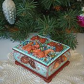 Для дома и интерьера handmade. Livemaster - original item Box: Casket with squirrels 1. Handmade.