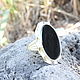 Stat Ring with black onyx in 925 silver ALS0006. Rings. Sunny Silver. My Livemaster. Фото №5