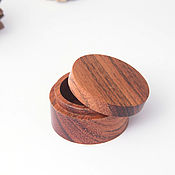 Сувениры и подарки handmade. Livemaster - original item A small round box made of yatoba wood. Handmade.