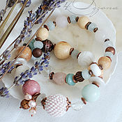 Украшения handmade. Livemaster - original item Bracelet with stones and pearls Romance. Handmade.