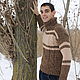 Men's chunky sweater "Gold autumn". Mens sweaters. Authorial Knitting Gayane. My Livemaster. Фото №4