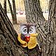 Совушка. Сова с кружкой, в пледе. Войлочная игрушка. Клюева Евгения Beautiful Owl. Ярмарка Мастеров.  Фото №10