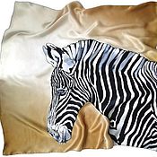 Аксессуары handmade. Livemaster - original item Batik handkerchief Zebra. Handmade.